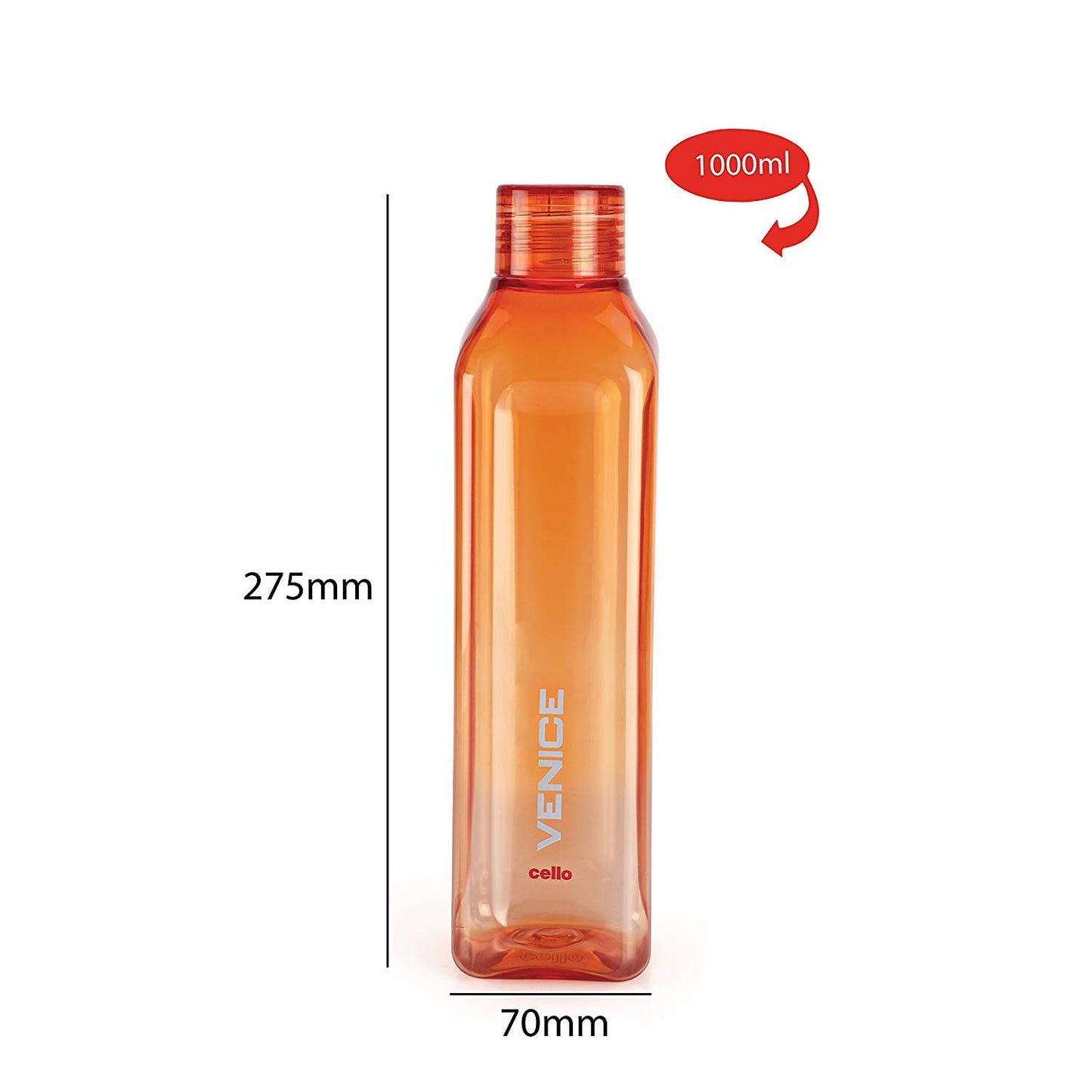 CELLO Venice Exclusive Edition Plastic Water Bottle | Unbreakable and Hygienic | Perfect for staying hydrated at the school,college, work, gym and out